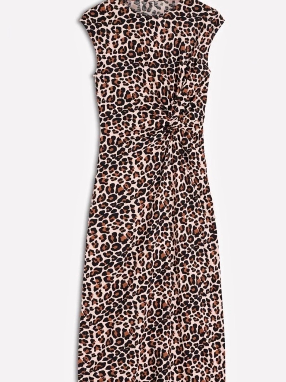 NWOT Boden Delilah Twisted Midi Dress Leopard Print
